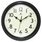Infinity Instruments Nostalgic 9.5 in. Plastic Clock - Black 20306BK-4544 - alternate 1